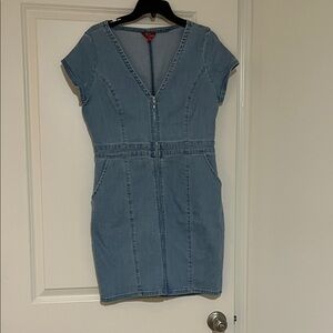 Guess Light Blue Denim Mini Dress